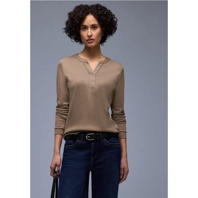 Street One Shirt in Unifarbe - Braun - Damen Street One Shirt in Unifarbe - Braun - Damen