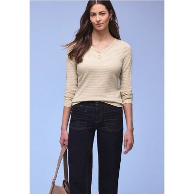 Street One Gestreiftes Shirt - Beige - Damen Street One Gestreiftes Shirt - Beige - Damen