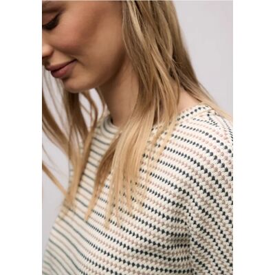 Street One Gestreiftes Shirt - Weiß - Damen Street One Gestreiftes Shirt - Weiß - Damen