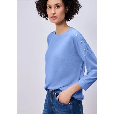 Street One Shirt mit Knopfdetail - Blau - Damen Street One Shirt mit Knopfdetail - Blau - Damen
