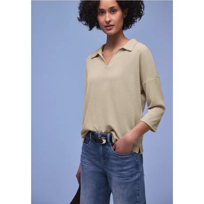 Street One Shirt in Unifarbe - Beige - Damen Street One Shirt in Unifarbe - Beige - Damen