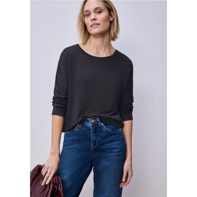 Street One Shirt im Melange-Look - Blau - Damen Street One Shirt im Melange-Look - Blau - Damen