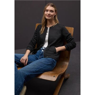 Street One Zipper Jacke mit Struktur - Schwarz - Damen Street One Zipper Jacke mit Struktur - Schwarz - Damen