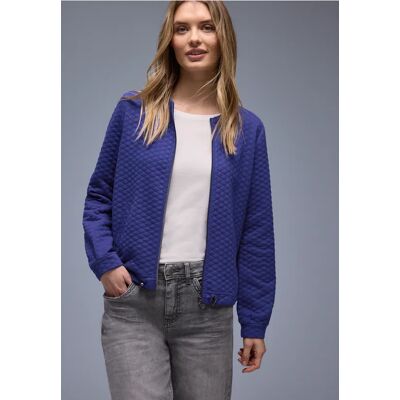 Street One Zipper Jacke mit Struktur - Blau - Damen Street One Zipper Jacke mit Struktur - Blau - Damen