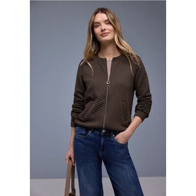 Street One Zipper Jacke mit Struktur - Braun - Damen Street One Zipper Jacke mit Struktur - Braun - Damen