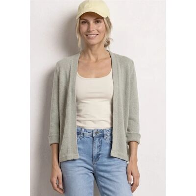 Street One Langarm Jacke im Strick-Look - Grün - Damen Street One Langarm Jacke im Strick-Look - Grün - Damen