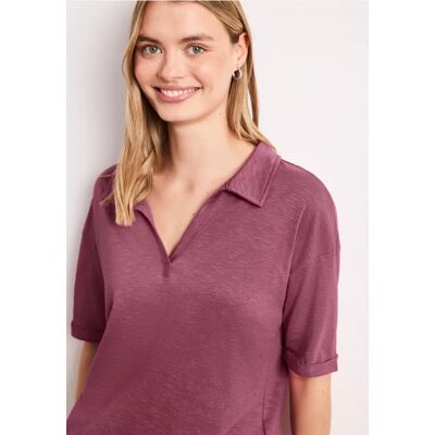 Street One Kurzarm Poloshirt aus Jersey - Rosa - Damen Street One Kurzarm Poloshirt aus Jersey - Rosa - Damen