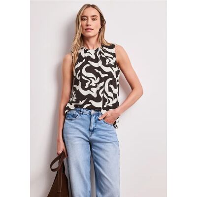 Street One Top mit Rundhals und Grafikprint - Braun - Damen Street One Top mit Rundhals und Grafikprint - Braun - Damen