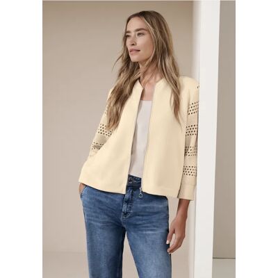 Street One Langarm Jacke im Silk-Look - Beige - Damen Street One Langarm Jacke im Silk-Look - Beige - Damen