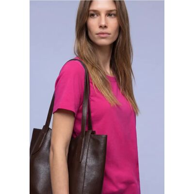 Street One Basic T-Shirt aus reiner Baumwolle - Pink - Damen Street One Basic T-Shirt aus reiner Baumwolle - Pink - Damen
