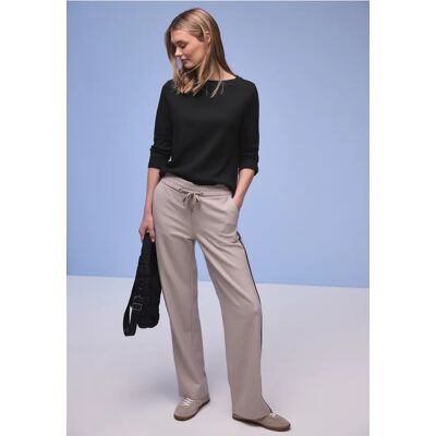 Street One Basic Shirt aus reiner Baumwolle - Schwarz - Damen Street One Basic Shirt aus reiner Baumwolle - Schwarz - Damen