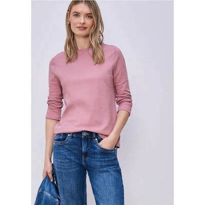 Street One Basic Shirt aus reiner Baumwolle - Rosa - Damen Street One Basic Shirt aus reiner Baumwolle - Rosa - Damen