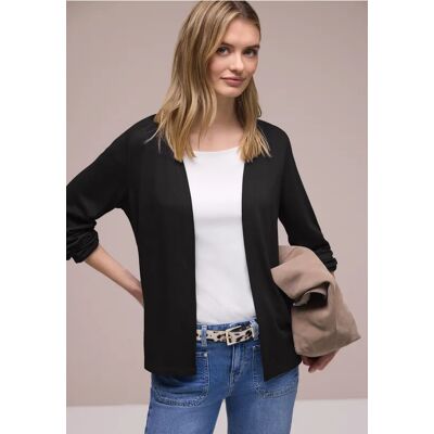 Street One Langarm Jacke in offener Passform - Schwarz - Damen Street One Langarm Jacke in offener Passform - Schwarz - Damen