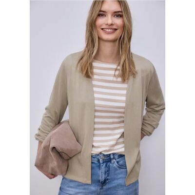 Street One Langarm Jacke in offener Passform - Beige - Damen Street One Langarm Jacke in offener Passform - Beige - Damen