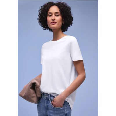 Street One Kurzarm Longshirt mit Rundhals - Weiß - Damen Street One Kurzarm Longshirt mit Rundhals - Weiß - Damen