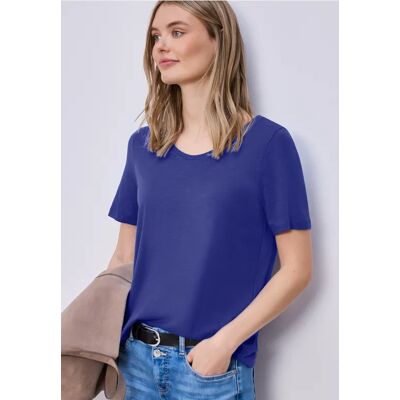 Street One Kurzarm Longshirt mit Rundhals - Blau - Damen Street One Kurzarm Longshirt mit Rundhals - Blau - Damen