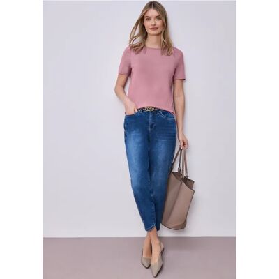 Street One Kurzarm Longshirt mit Rundhals - Rosa - Damen Street One Kurzarm Longshirt mit Rundhals - Rosa - Damen