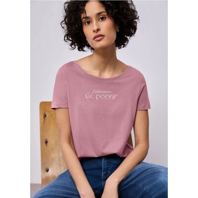 Street One Kurzarm Shirt mit Folien-Wording - Rosa - Damen Street One Kurzarm Shirt mit Folien-Wording - Rosa - Damen