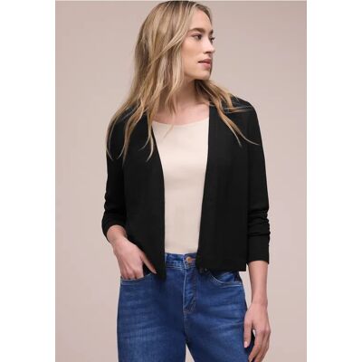 Street One Langarm Jacke im Strick-Look - Schwarz - Damen Street One Langarm Jacke im Strick-Look - Schwarz - Damen