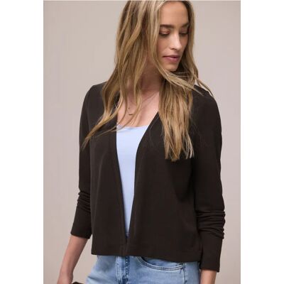 Street One Langarm Jacke im Strick-Look - Braun - Damen Street One Langarm Jacke im Strick-Look - Braun - Damen