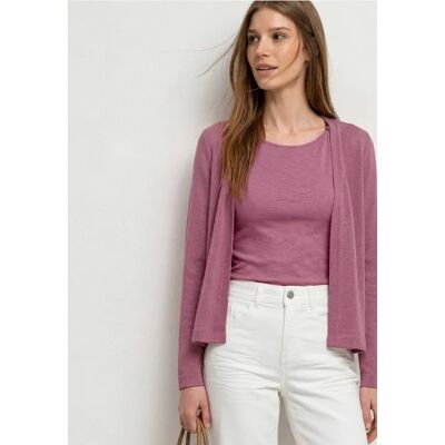 Street One Langarm Jacke im Strick-Look - Rosa - Damen Street One Langarm Jacke im Strick-Look - Rosa - Damen