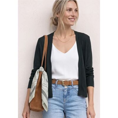 Street One Langarm Jacke im Strick-Look - Grün - Damen Street One Langarm Jacke im Strick-Look - Grün - Damen