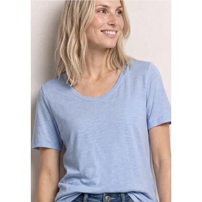 Street One Basic T-Shirt aus Jersey - Blau - Damen Street One Basic T-Shirt aus Jersey - Blau - Damen