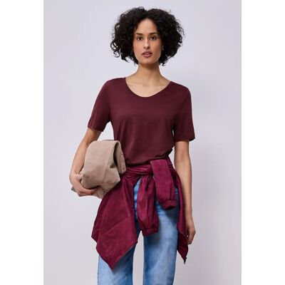 Street One Basic T-Shirt aus Jersey - Rot - Damen Street One Basic T-Shirt aus Jersey - Rot - Damen