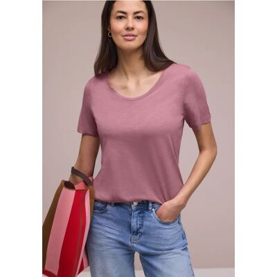 Street One Basic T-Shirt aus Jersey - Rosa - Damen Street One Basic T-Shirt aus Jersey - Rosa - Damen