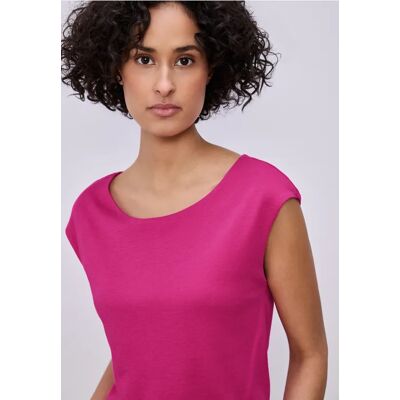 Street One Basic Shirt mit U-Boot-Ausschnitt - Pink - Damen Street One Basic Shirt mit U-Boot-Ausschnitt - Pink - Damen
