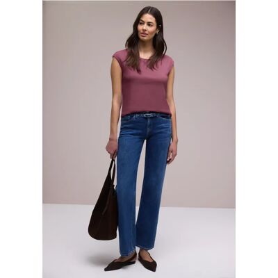 Street One Basic Shirt mit U-Boot-Ausschnitt - Rosa - Damen Street One Basic Shirt mit U-Boot-Ausschnitt - Rosa - Damen