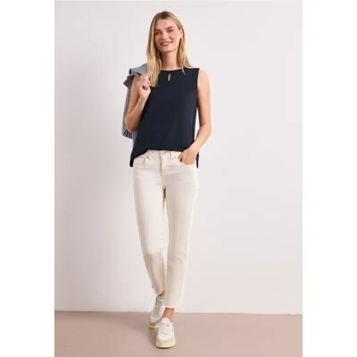 Street One Top mit Rundhals und Cut-Out-Detail - Blau - Damen Street One Top mit Rundhals und Cut-Out-Detail - Blau - Damen