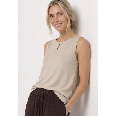 Street One Top mit Rundhals und Cut-Out-Detail - Beige - Damen Street One Top mit Rundhals und Cut-Out-Detail - Beige - Damen