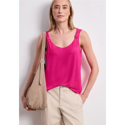 Street One Top mit V-Neck und Knotendetail - Pink - Damen Street One Top mit V-Neck und Knotendetail - Pink - Damen