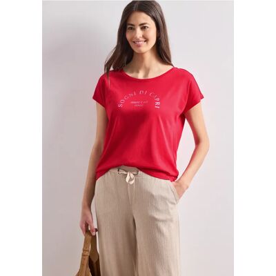 Street One Dropped Shoulder Shirt mit Rundhals - Rot - Damen Street One Dropped Shoulder Shirt mit Rundhals - Rot - Damen