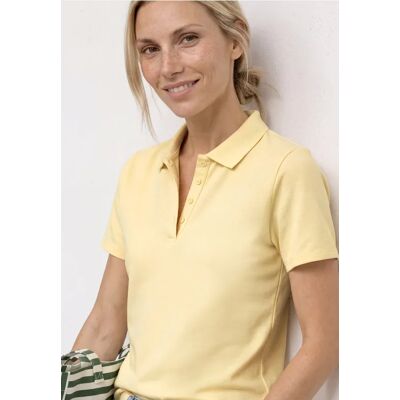 Street One Kurzarm Poloshirt in Rippstruktur - Gelb - Damen Street One Kurzarm Poloshirt in Rippstruktur - Gelb - Damen