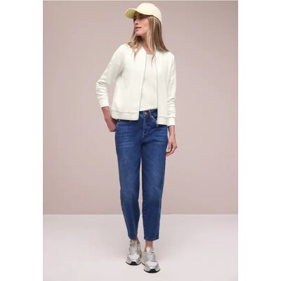 Street One Blouson mit Zipper und Struktur - Weiß - Damen Street One Blouson mit Zipper und Struktur - Weiß - Damen