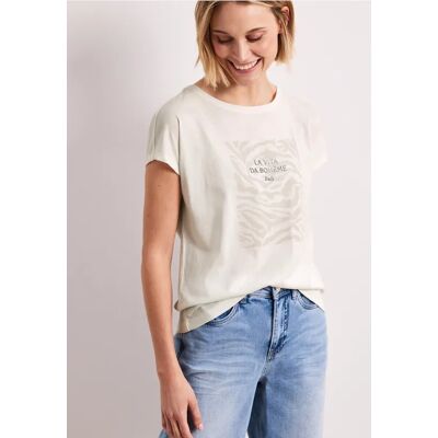 Street One Dropped Shoulder Shirt mit Frontprint - Weiß - Damen Street One Dropped Shoulder Shirt mit Frontprint - Weiß - Damen