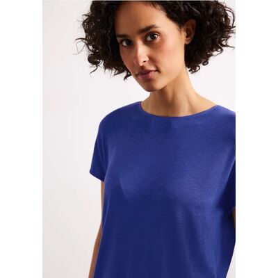 Street One Kurzarm Shirt mit U-Boot-Ausschnitt - Blau - Damen Street One Kurzarm Shirt mit U-Boot-Ausschnitt - Blau - Damen