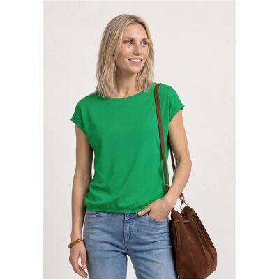 Street One T-Shirt mit Boatneck und Deko-Tape - Grün - Damen Street One T-Shirt mit Boatneck und Deko-Tape - Grün - Damen