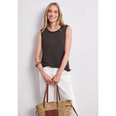 Street One Top im U-Boot-Ausschnitt - Braun - Damen Street One Top im U-Boot-Ausschnitt - Braun - Damen