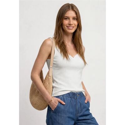 Street One Basic Top mit Herzausschnitt - Weiß - Damen Street One Basic Top mit Herzausschnitt - Weiß - Damen