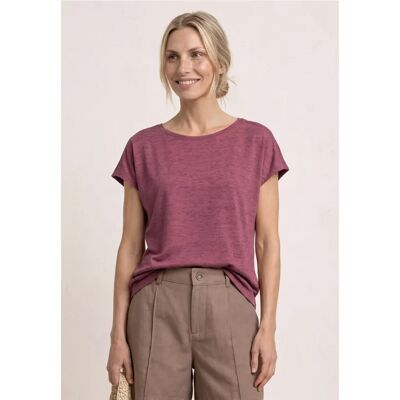 Street One T-Shirt mit Boat Neck und Smok-Detail - Rosa - Damen Street One T-Shirt mit Boat Neck und Smok-Detail - Rosa - Damen