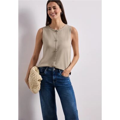Street One Weste aus Jersey mit Rundhals - Beige - Damen Street One Weste aus Jersey mit Rundhals - Beige - Damen