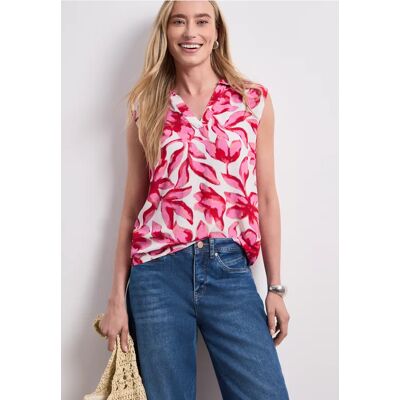Street One Top mit Kragen und Strukturmix - Weiß - Damen Street One Top mit Kragen und Strukturmix - Weiß - Damen