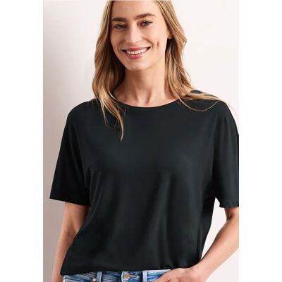Street One T-Shirt mit Rundhals in Unifarbe - Grün - Damen Street One T-Shirt mit Rundhals in Unifarbe - Grün - Damen