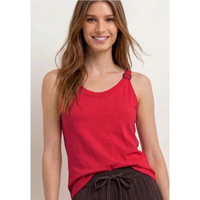 Street One Top mit V-Neck und Deko-Detail - Rot - Damen Street One Top mit V-Neck und Deko-Detail - Rot - Damen