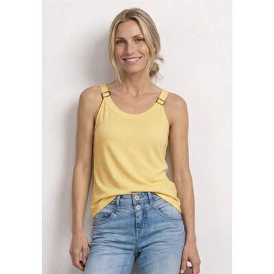Street One Top mit V-Neck und Deko-Detail - Gelb - Damen Street One Top mit V-Neck und Deko-Detail - Gelb - Damen