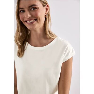 Street One Shirt mit Boatneck und Deko-Detail - Weiß - Damen Street One Shirt mit Boatneck und Deko-Detail - Weiß - Damen