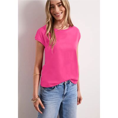 Street One Shirt mit Boatneck und Deko-Detail - Pink - Damen Street One Shirt mit Boatneck und Deko-Detail - Pink - Damen